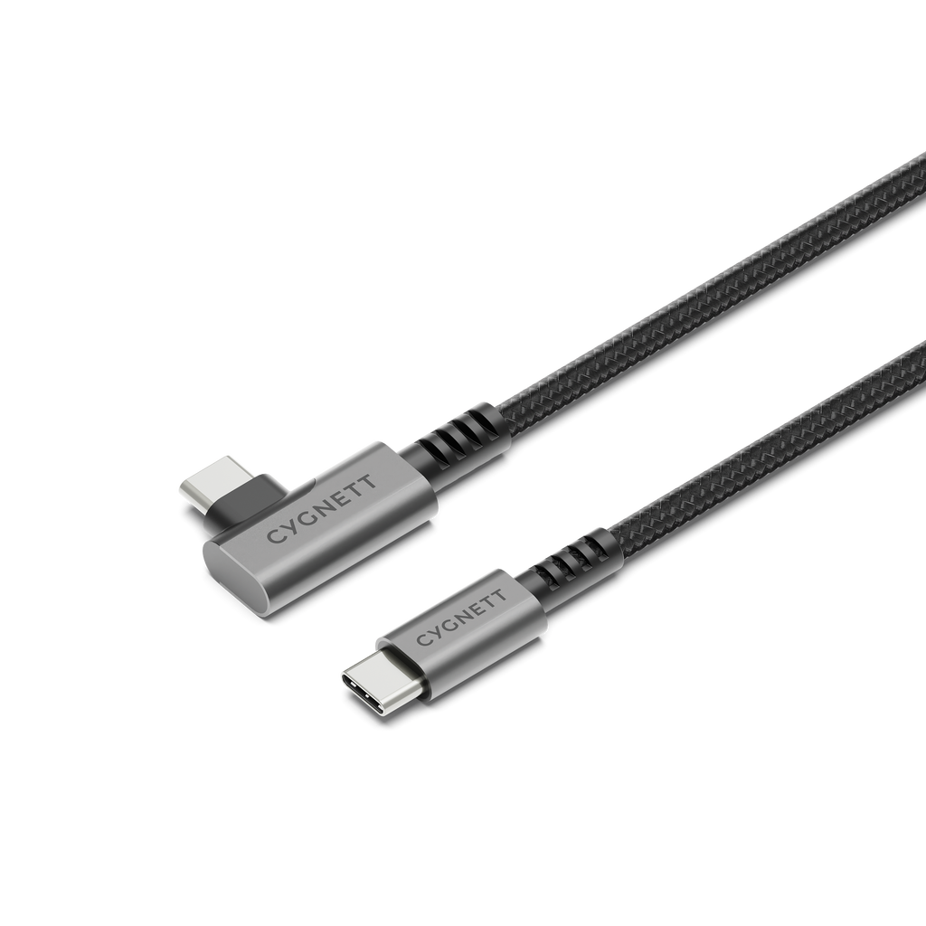 Right Angle USB-C to USB-C Cable 1M – Cygnett