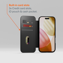 Magnetic Leather Wallet Case for iPhone 17 Pro Max