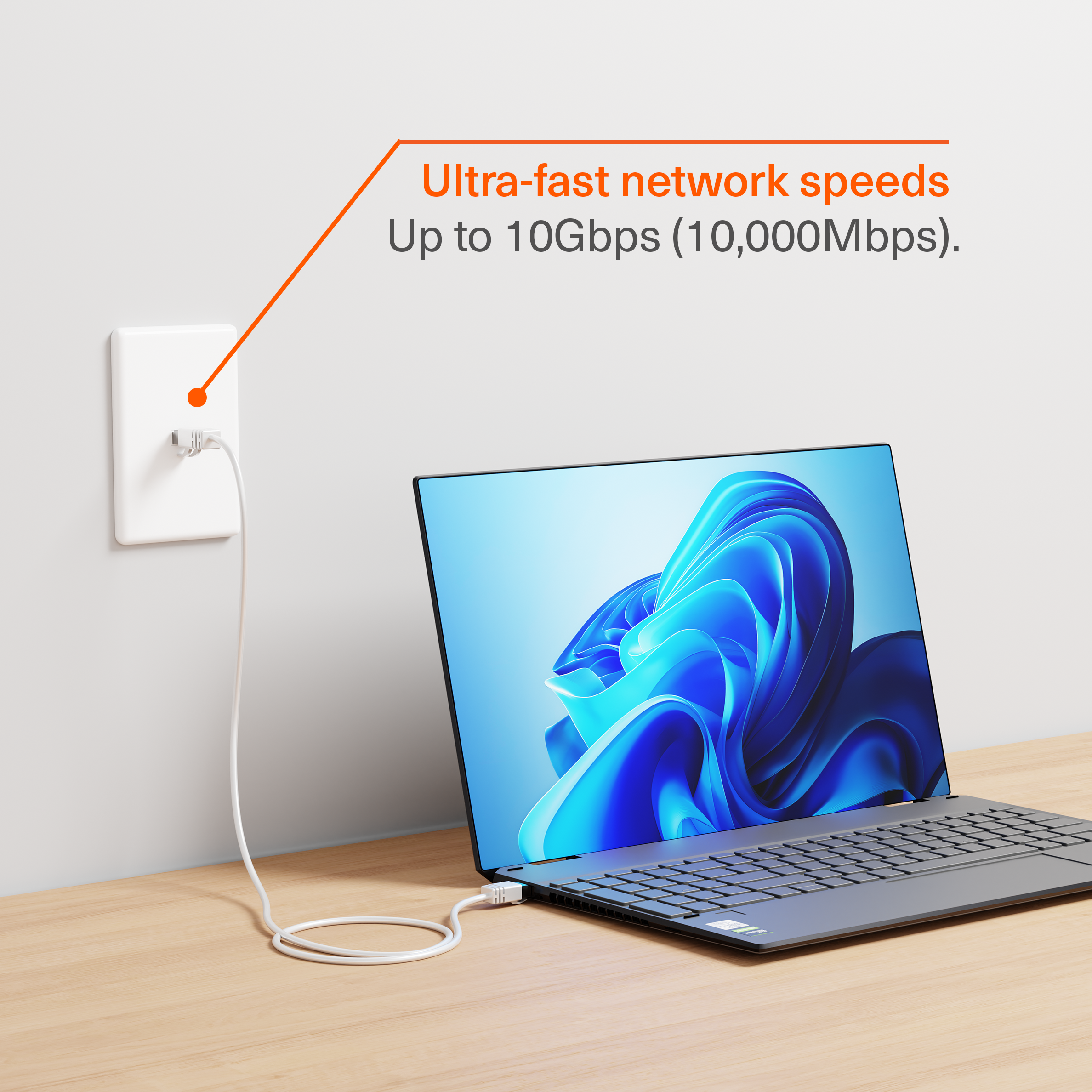 CAT6 RJ45 Gigabit Ethernet Cable - 1m