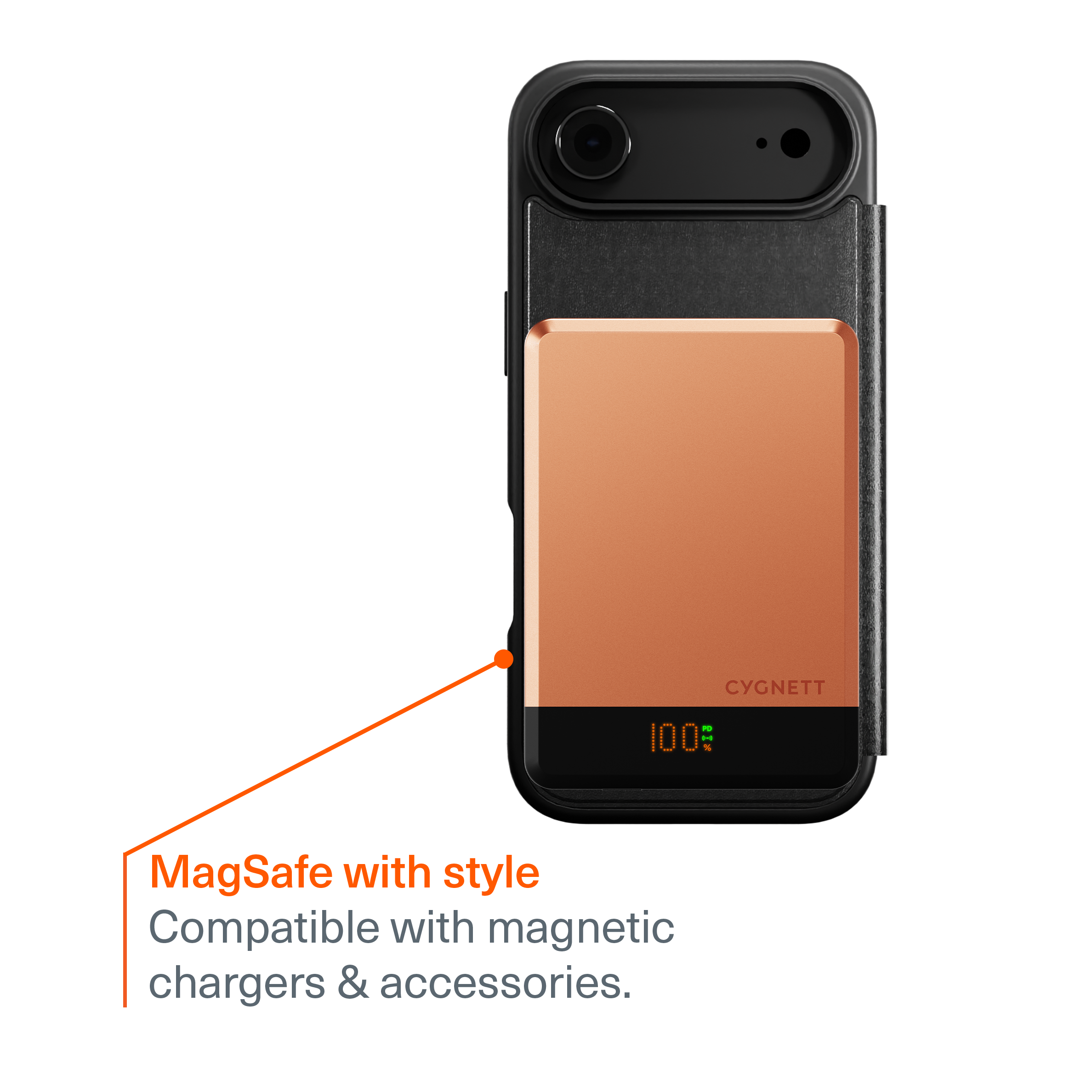 Magnetic Leather Wallet Case for iPhone Air