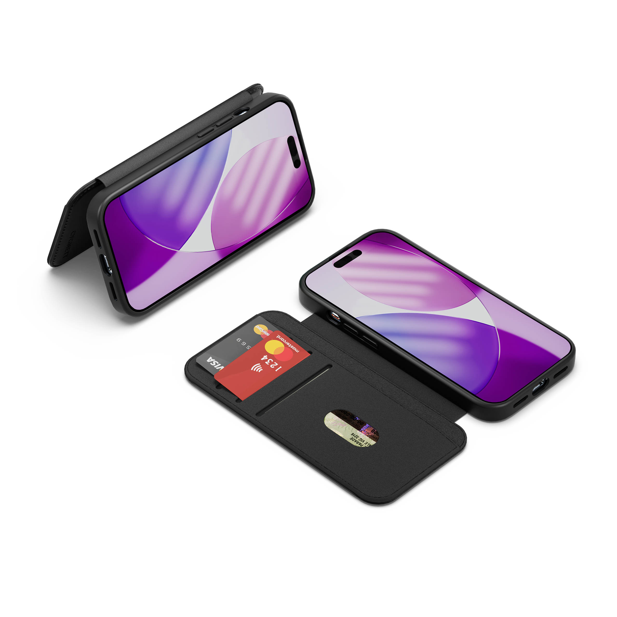 Magnetic Leather Wallet Case for iPhone 17 Pro