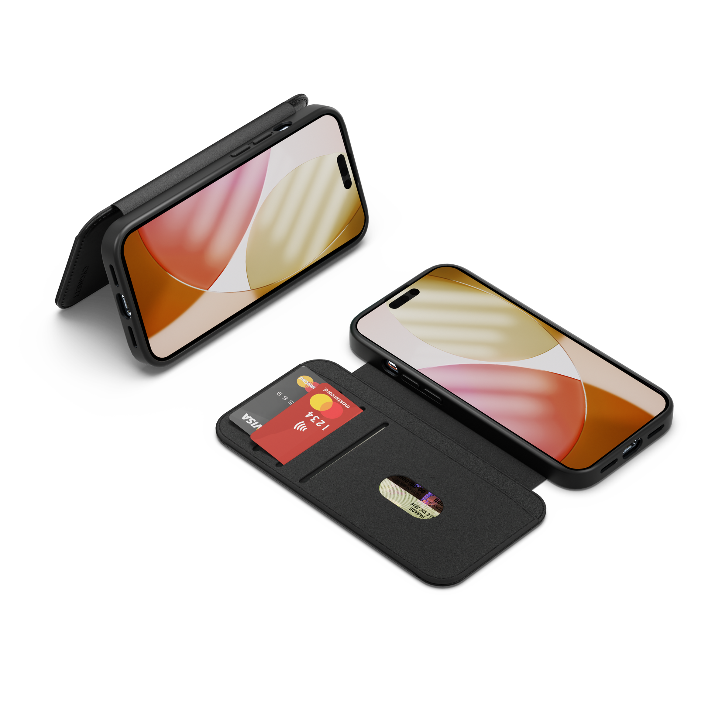 Magnetic Leather Wallet Case for iPhone 17 Pro Max