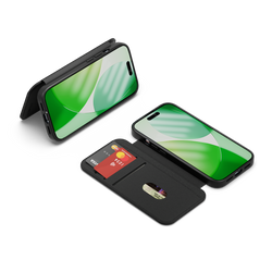 Magnetic Leather Wallet Case for iPhone 17