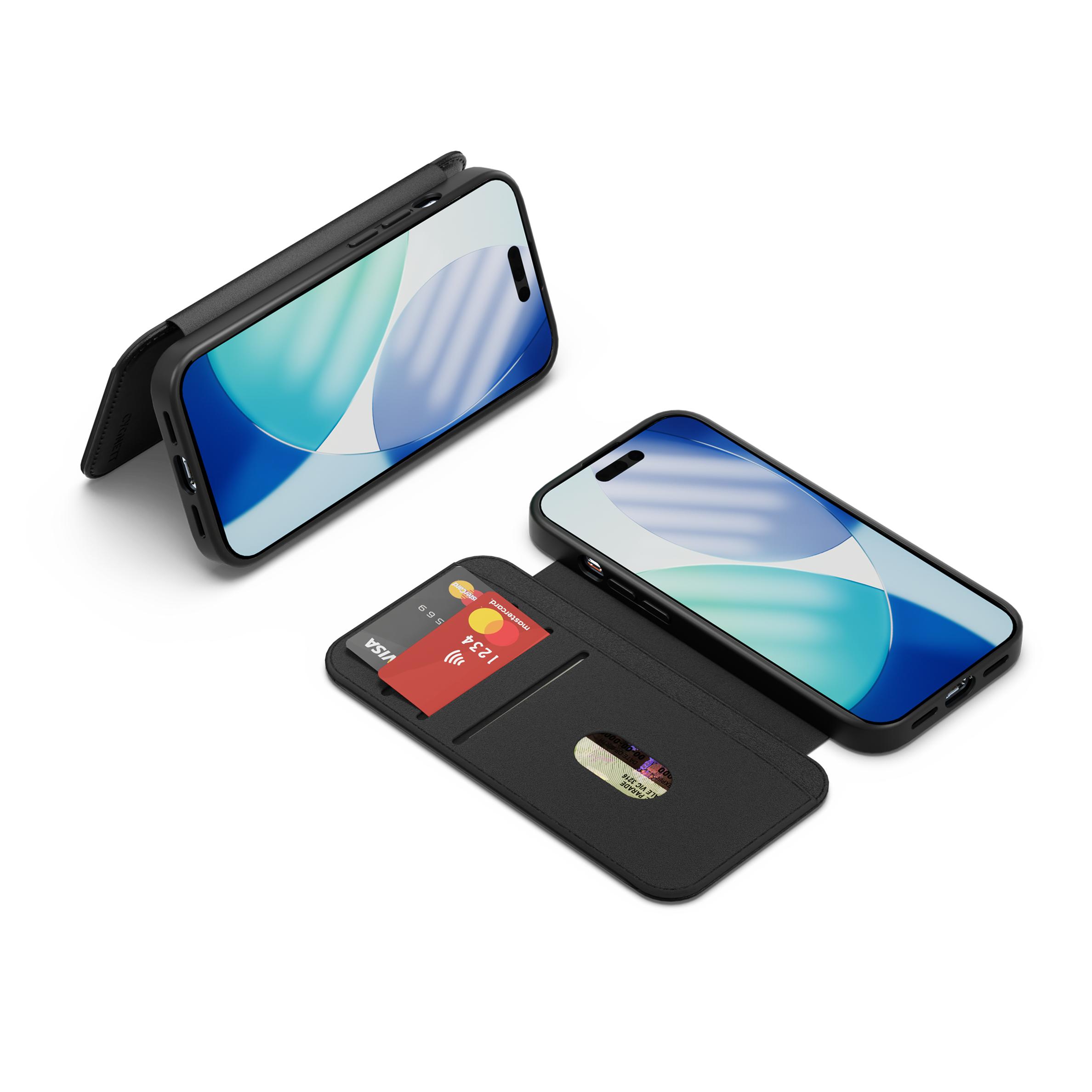 Magnetic Leather Wallet Case for iPhone Air