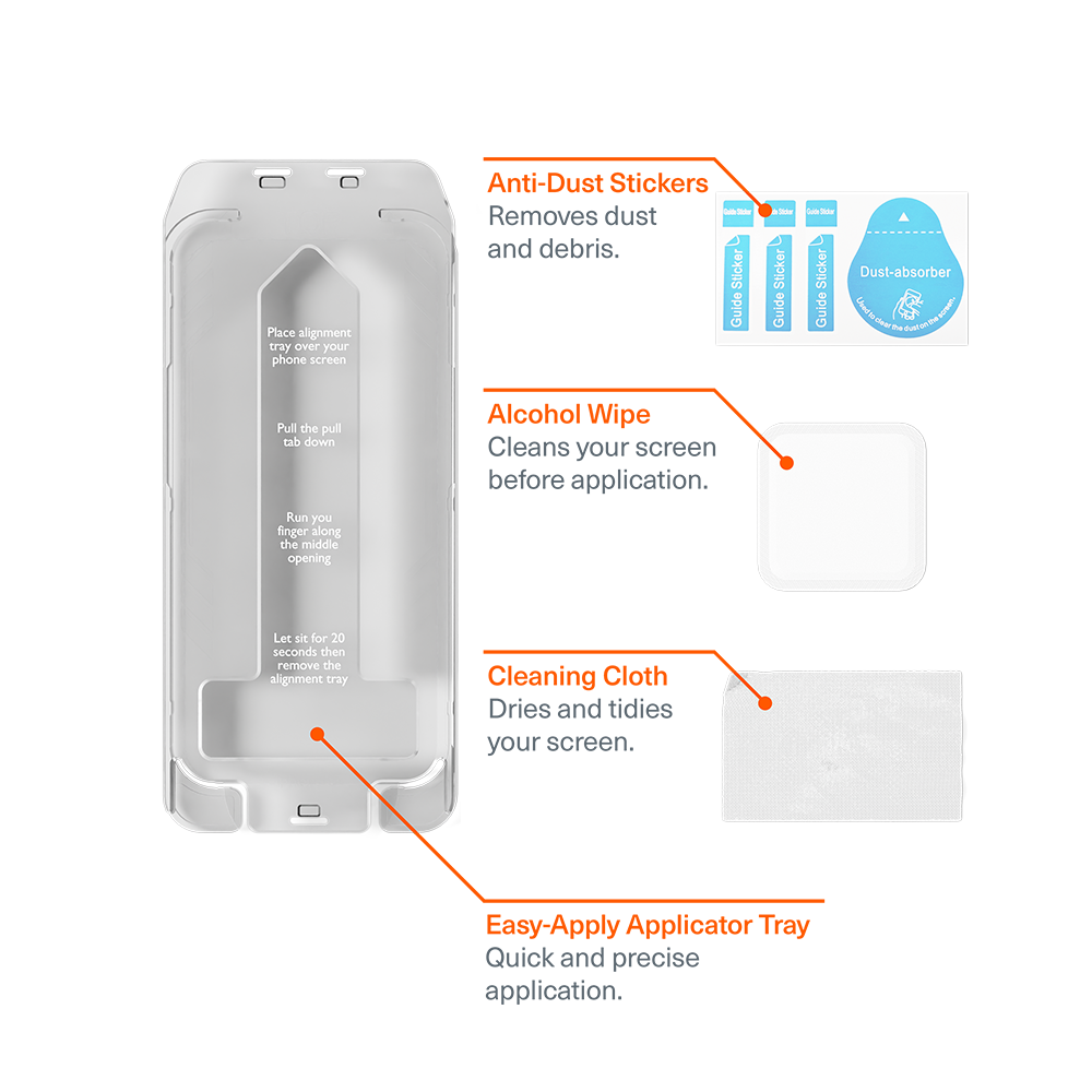 Glass Screen Protector For iPhone 17 & 16 Pro