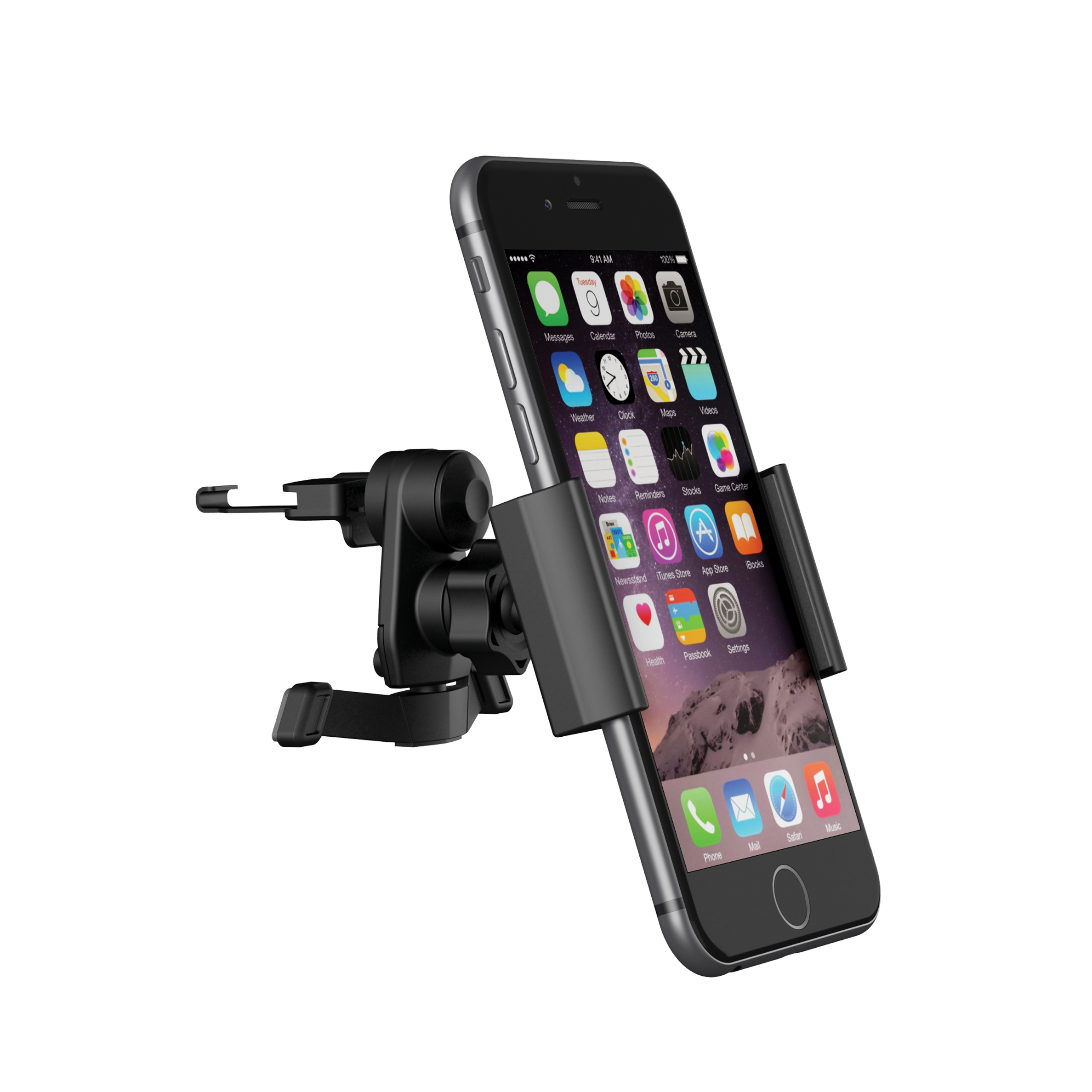 Vent mount phone outlet holder