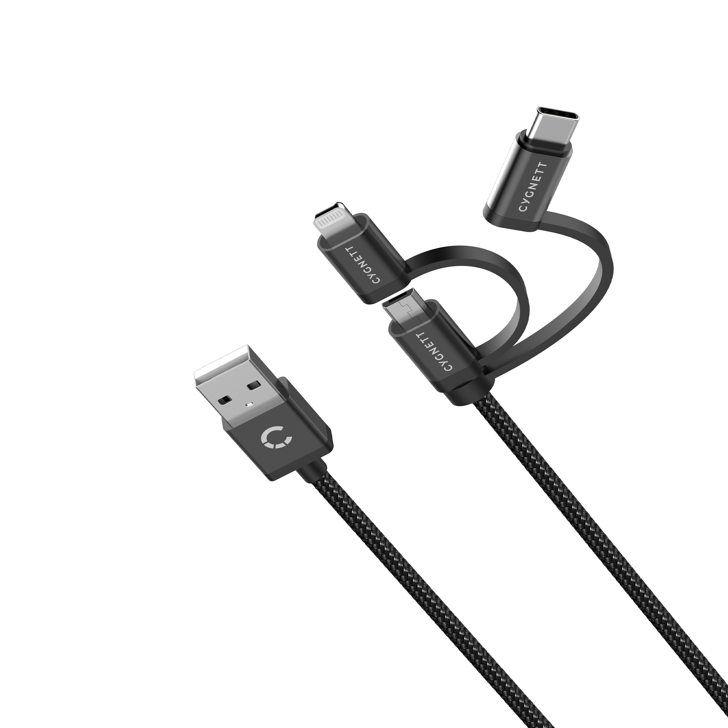 3-in-1 Cable - 1m Black - Cygnett (AU)