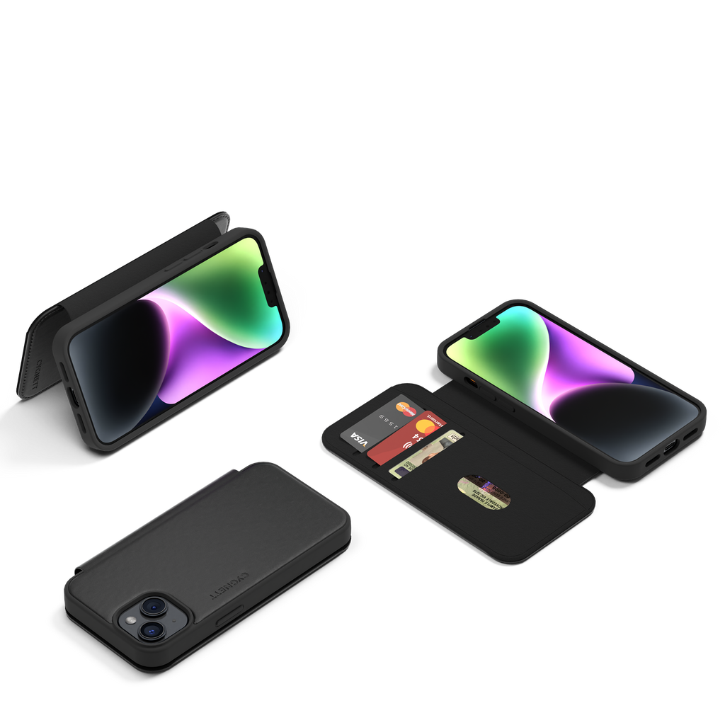 iPhone 14 Plus Leather Wallet Case