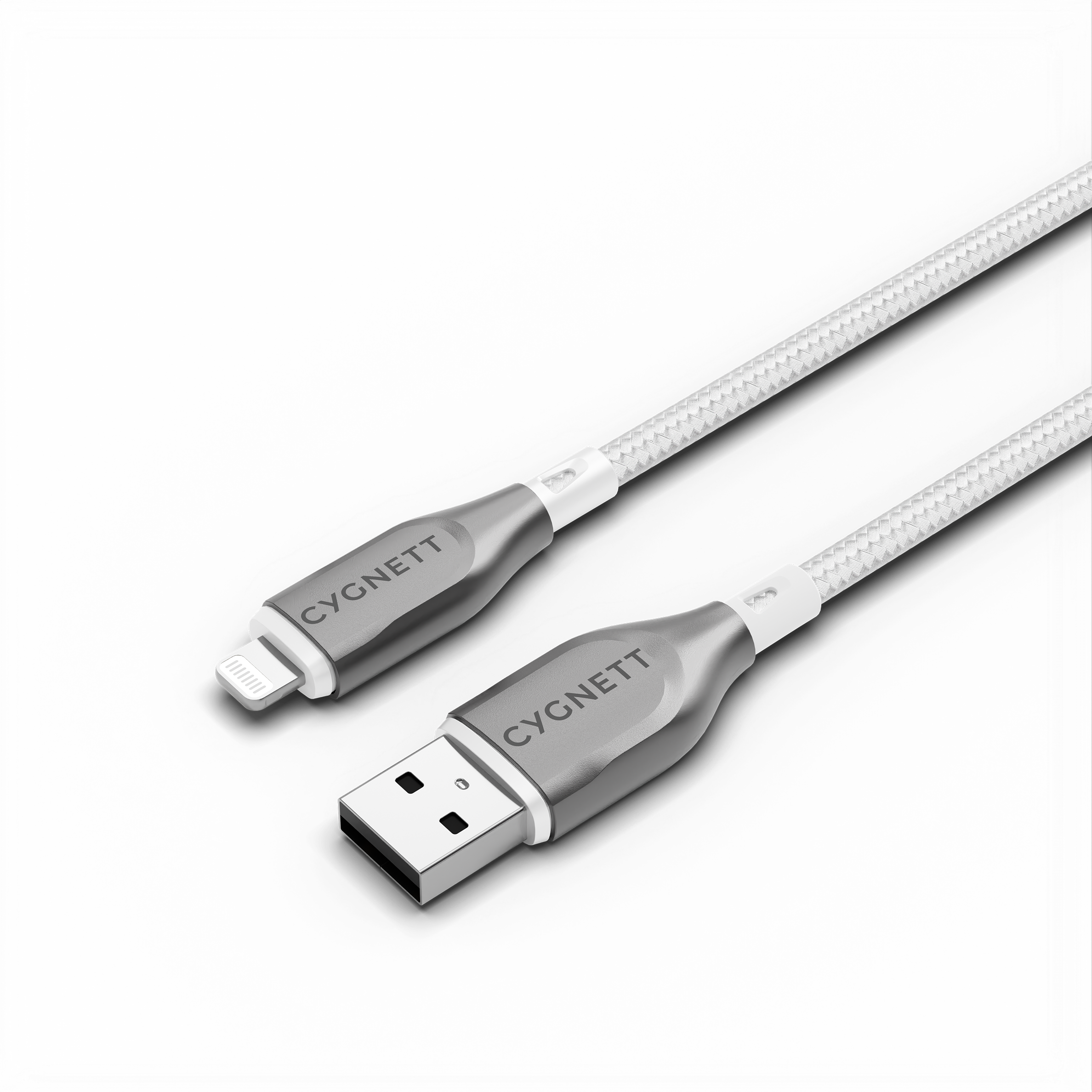 Armoured Lightning to USB-A Cable 1M - White - Cygnett (AU)