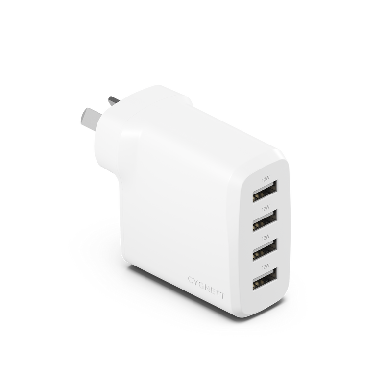 PowerPlus 24W Multi Port Wall Charger – White - Cygnett (AU)