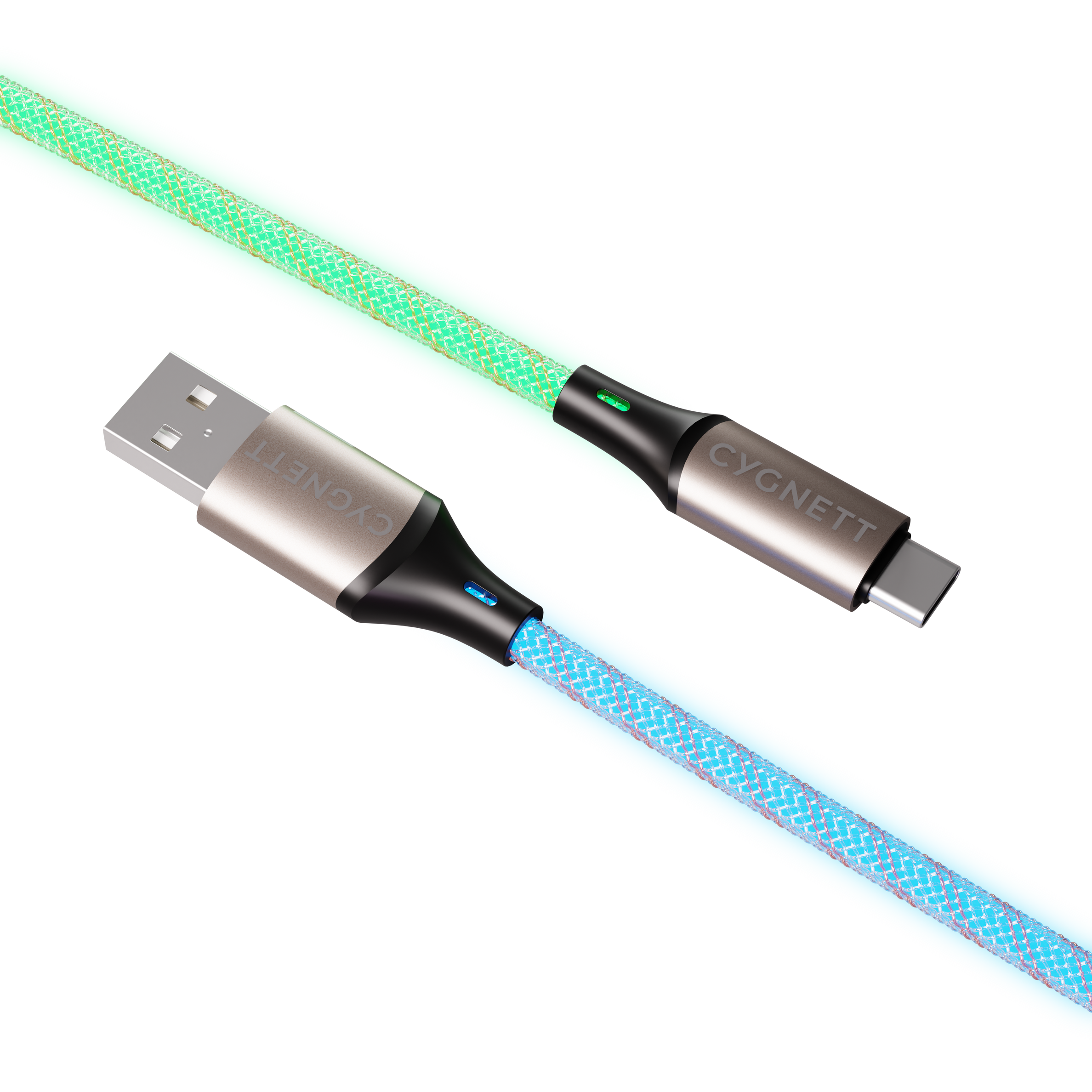 USB-C to USB-A 1.2m Light Up Cable - Cygnett (AU)