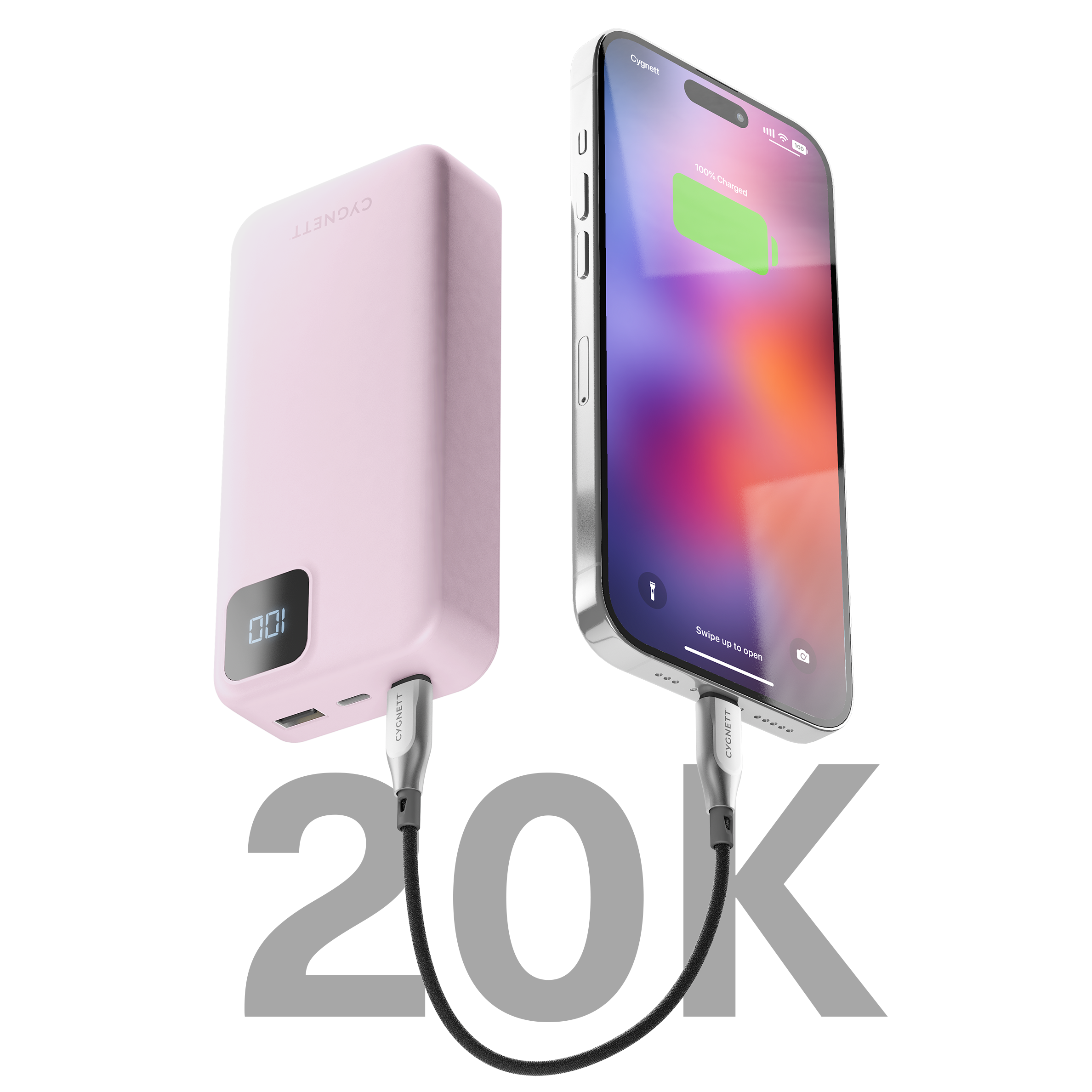 Power Bank 20K – Transcendent Pink