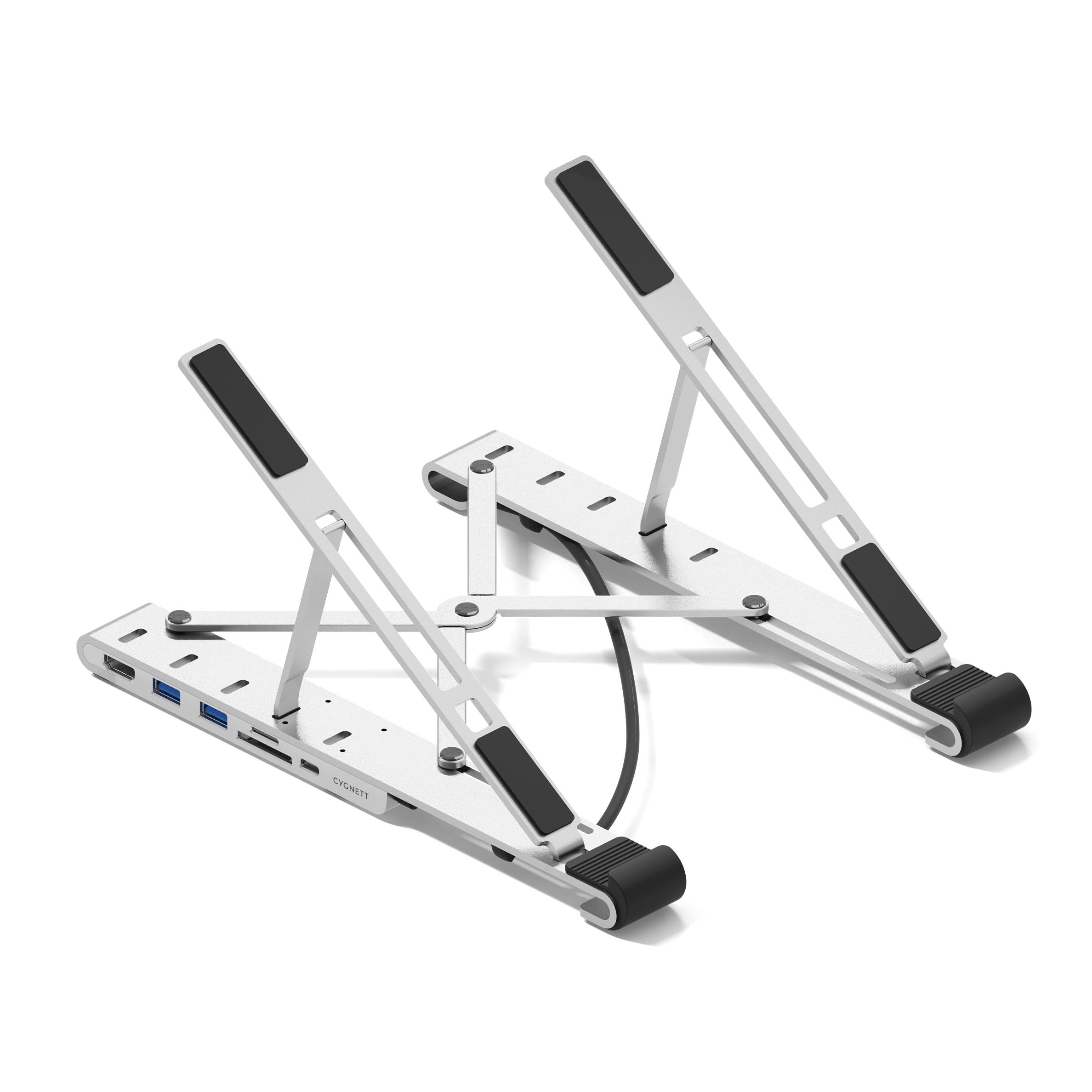 7-in-1 Hub with Folding Laptop Riser (Single HDMI) - Cygnett (AU)