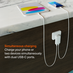 45W Dual USB-C GaN Slim Wall Charger