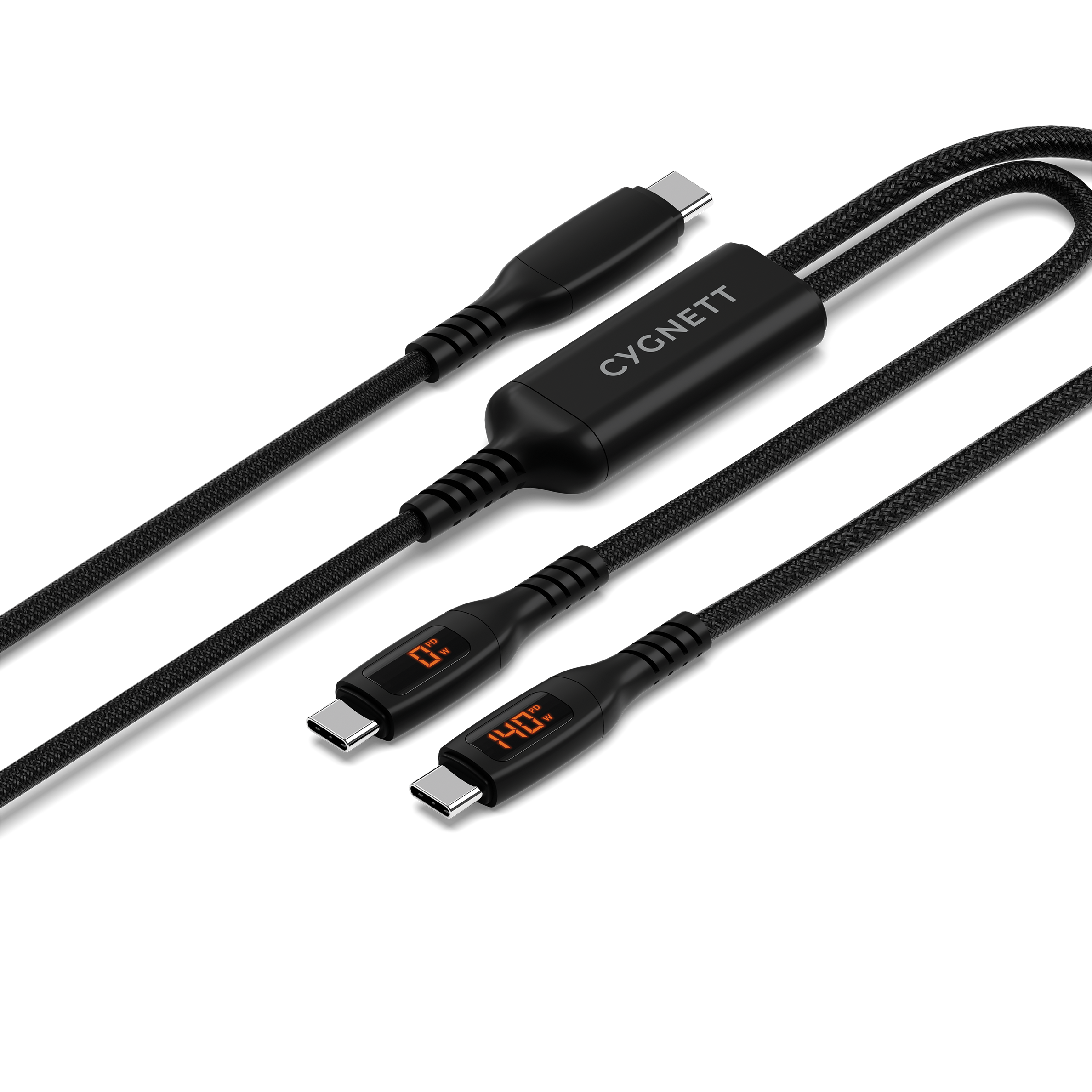 USB-C to Dual USB-C Split LED Cable 140W - Cygnett (AU)