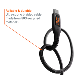 USB-C to USB-C LED Cable 100W - 50cm