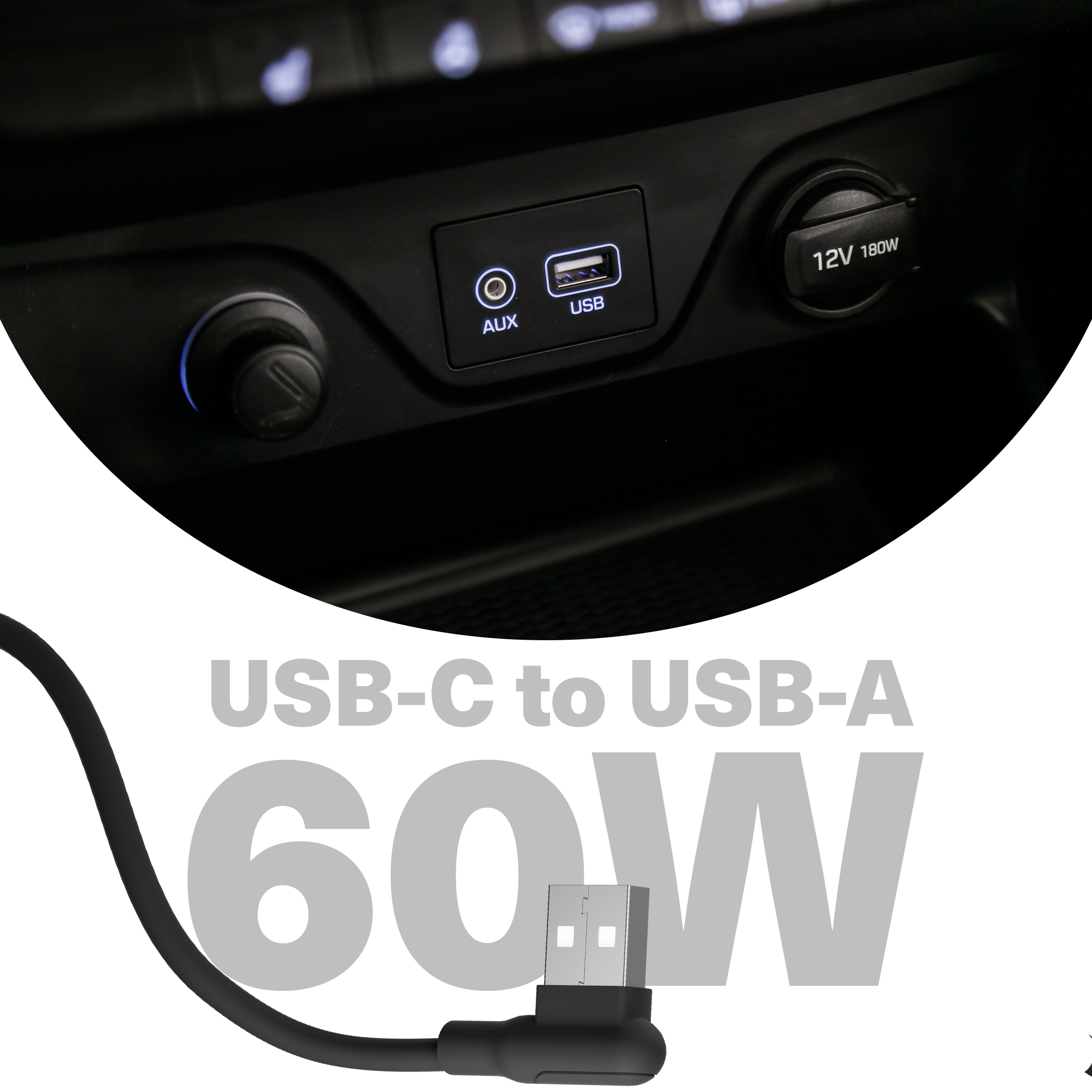 Right Angle USB-C to USB-A Magnetic Cable