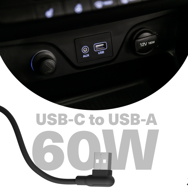 Right Angle USB-C to USB-A Magnetic Cable