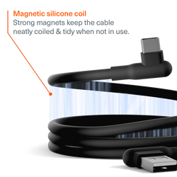 Right Angle USB-C to USB-A Magnetic Cable
