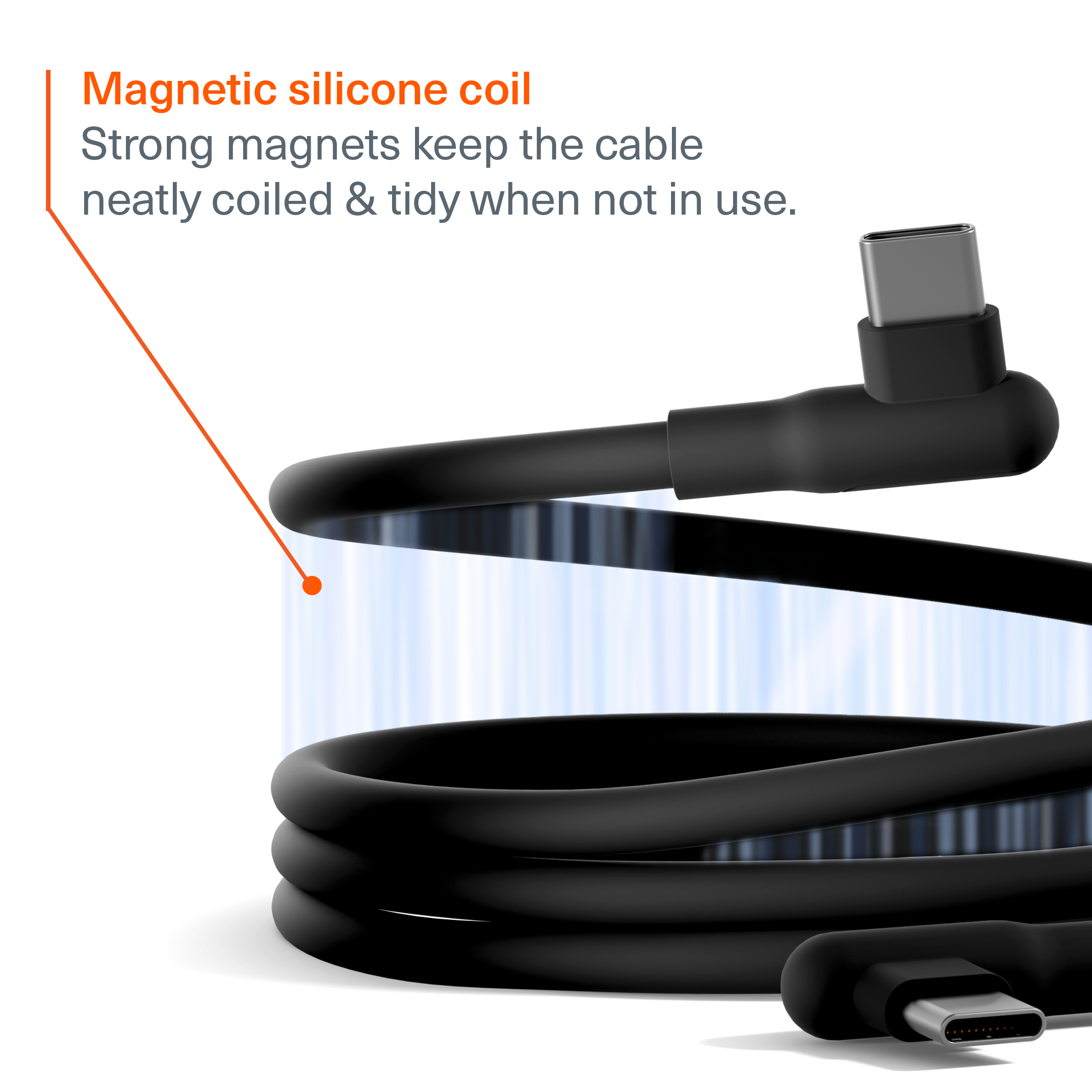 Right Angle USB-C to USB-C Magnetic Cable