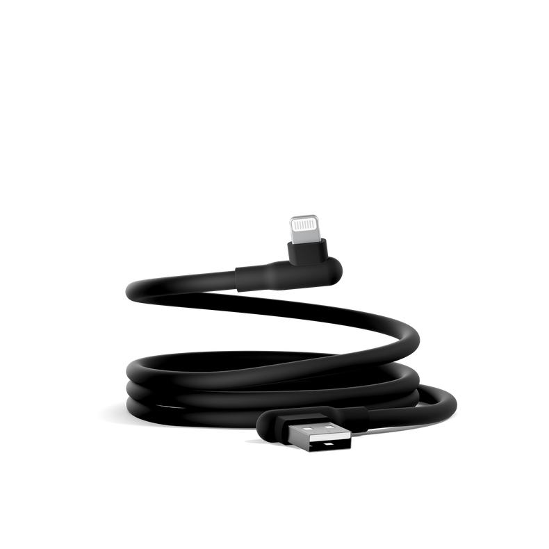 Right Angle Lightning to USB-A Silicone Cable