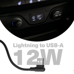 Right Angle Lightning to USB-A Silicone Cable