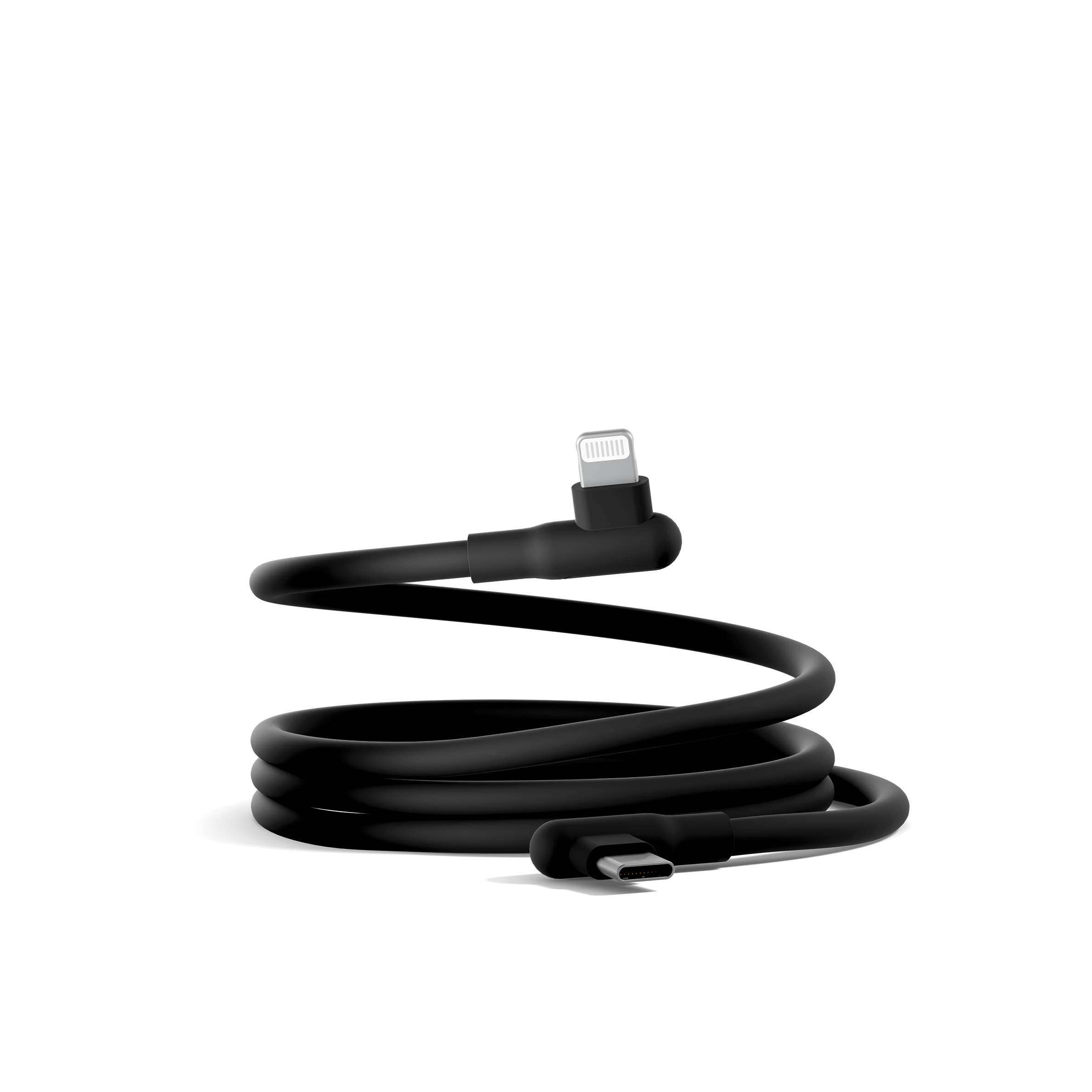 Right Angle Lightning to USB-C Silicone Cable