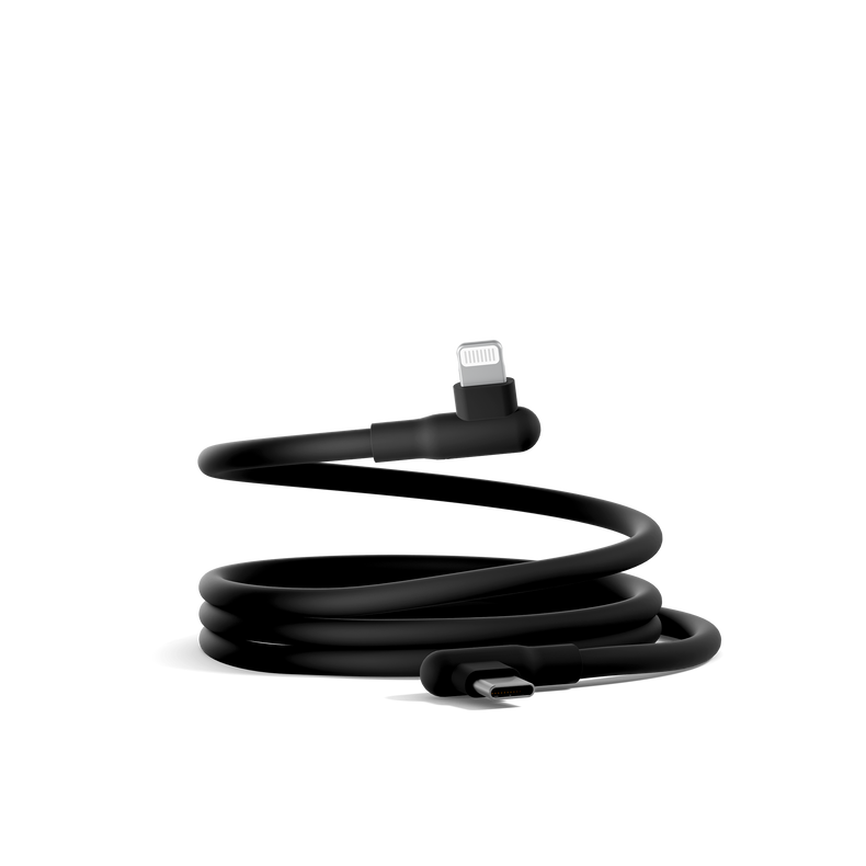 Right Angle Lightning to USB-C Silicone Cable