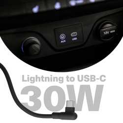 Right Angle Lightning to USB-C Silicone Cable