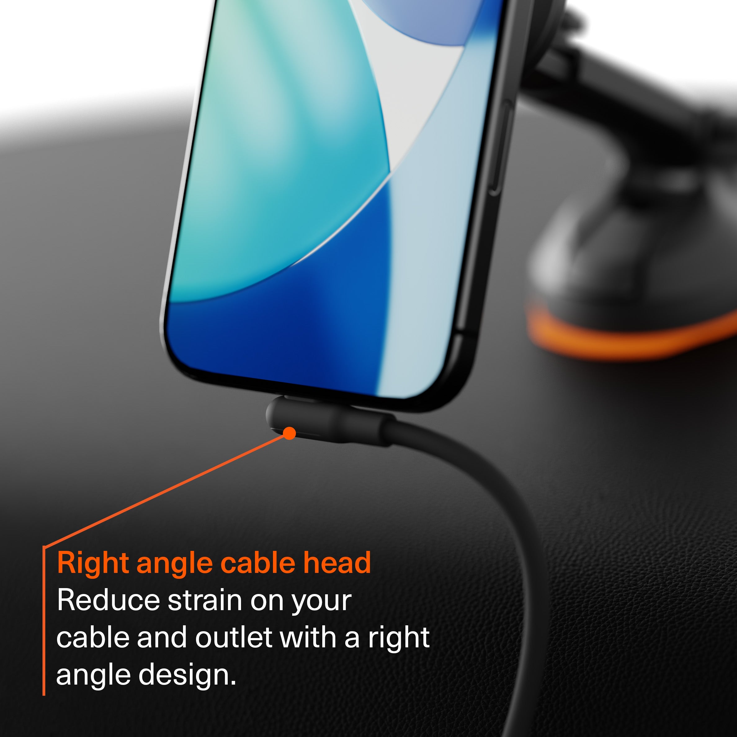 Right Angle Lightning to USB-C Silicone Cable