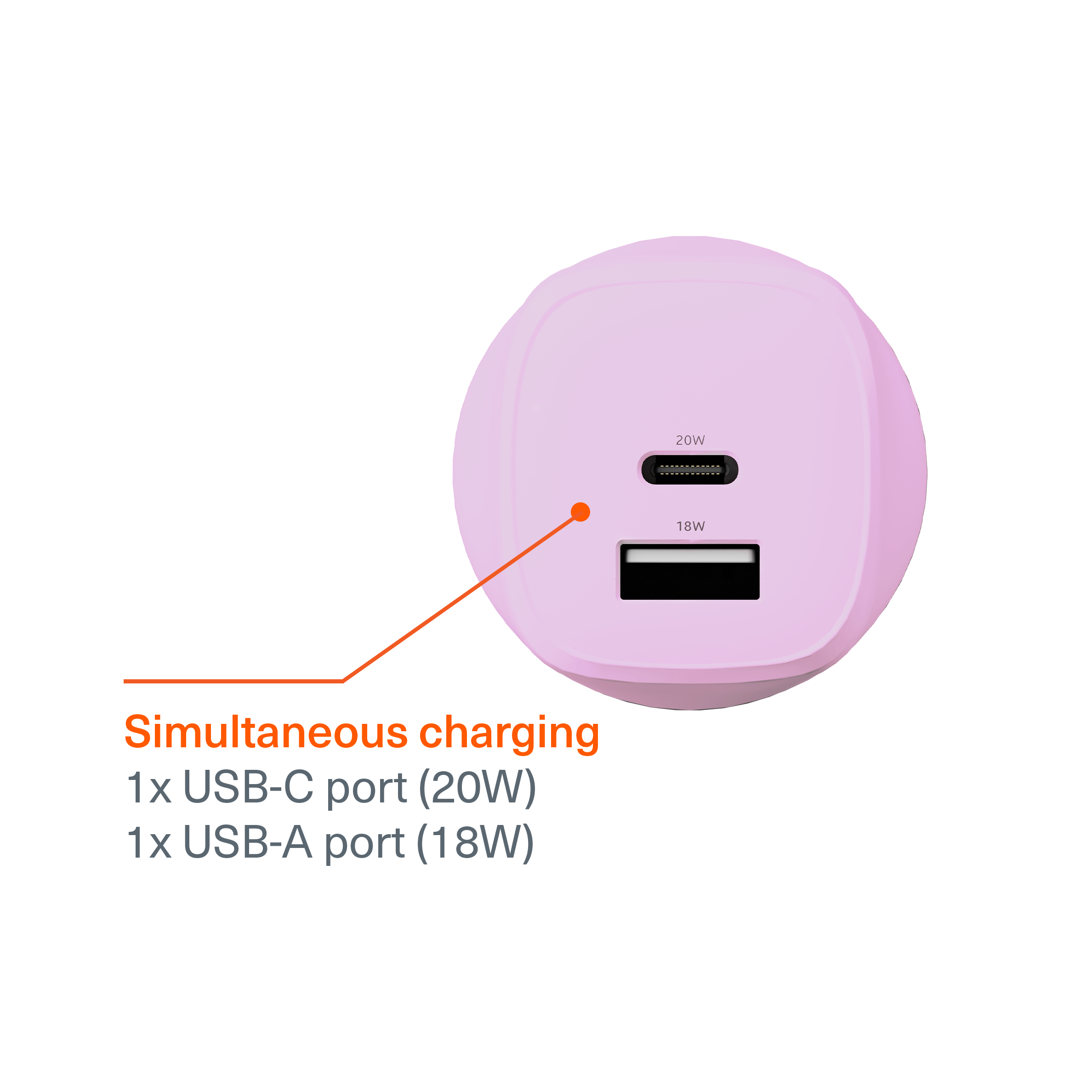 20W Dual Port Wall Charger