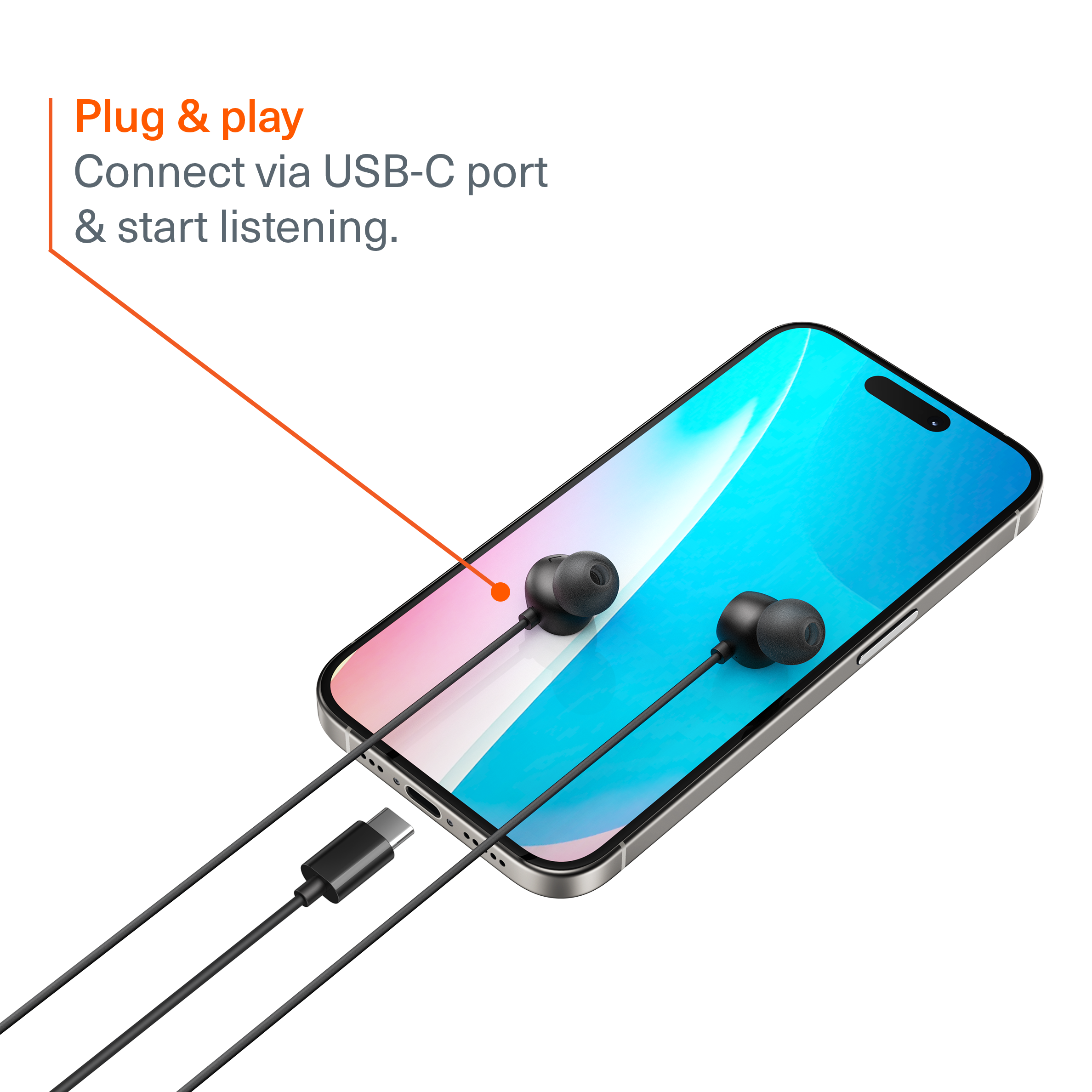 In-Ear Wired Earphones USB-C