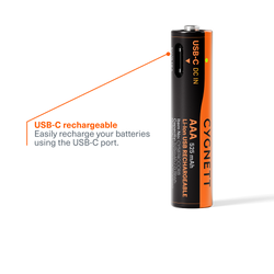 AAA USB-C Rechargeable Li-ion Battery (4 Pack)