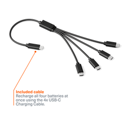 AAA USB-C Rechargeable Li-ion Battery (4 Pack)