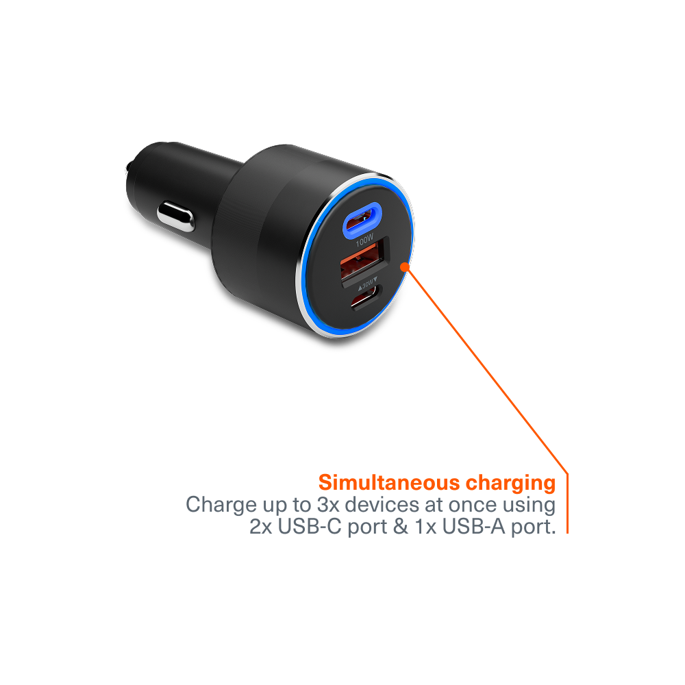 Multi Port Car Charger for Starlink Mini 100W