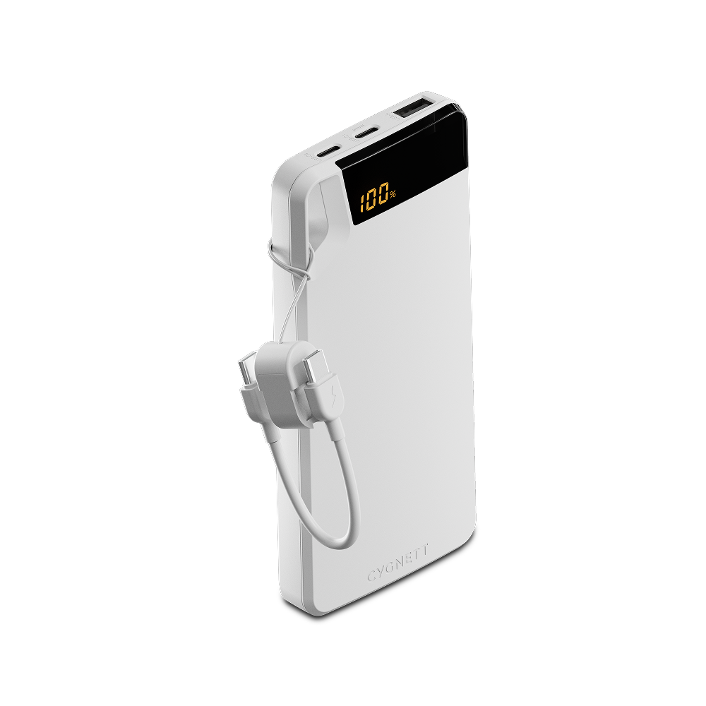 20W Power Bank with USB-C Lanyard Cable 10K