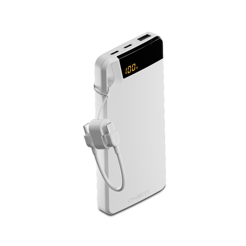 20W Power Bank with USB-C Lanyard Cable 10K