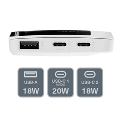 20W Power Bank with USB-C Lanyard Cable 10K
