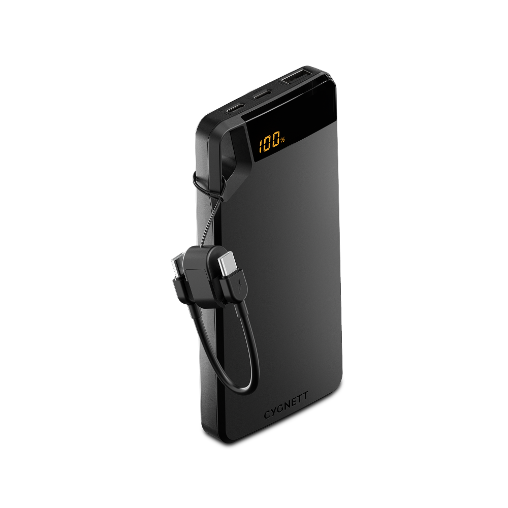 20W Power Bank with USB-C Lanyard Cable 10K