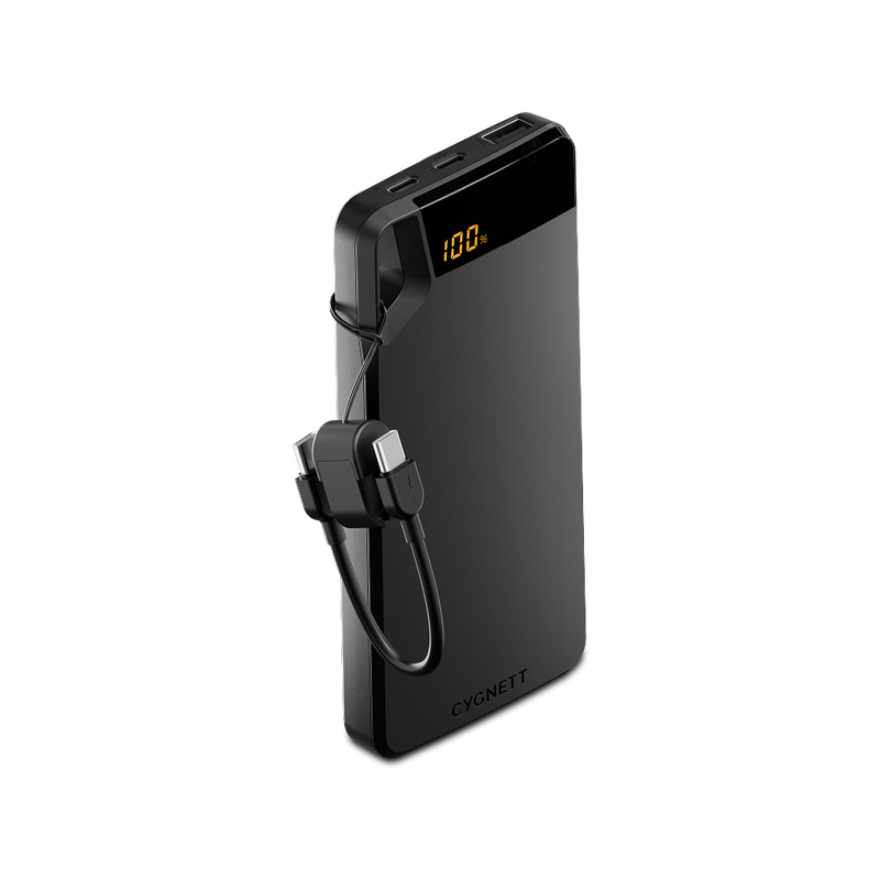 20W Power Bank with USB-C Lanyard Cable 10K