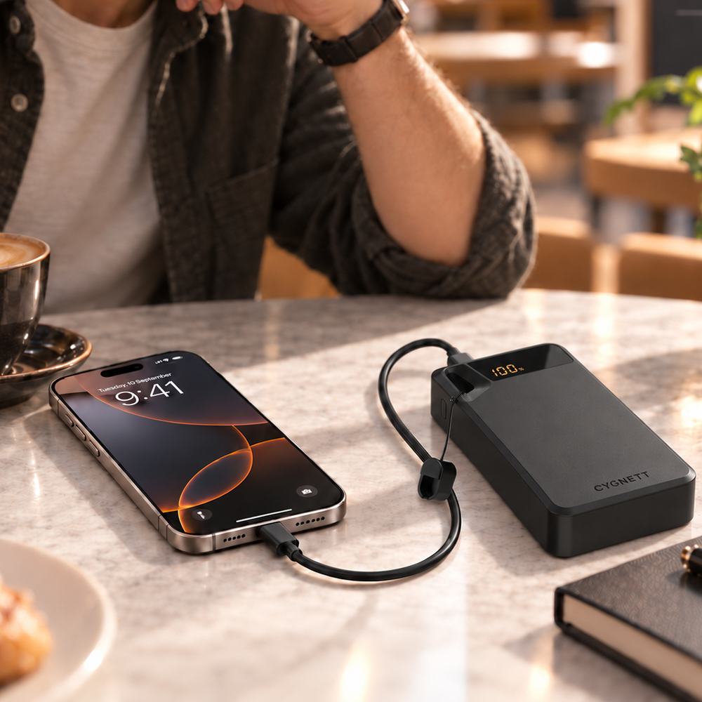20W Power Bank with USB-C Lanyard Cable 20K