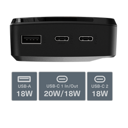 20W Power Bank with USB-C Lanyard Cable 20K