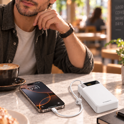 20W Power Bank with USB-C Lanyard Cable 20K