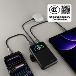 35W Power Bank with USB-C Lanyard Cable 10K