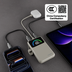 35W Power Bank with USB-C Lanyard Cable 10K