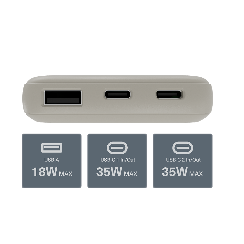 35W Power Bank with USB-C Lanyard Cable 10K