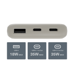35W Power Bank with USB-C Lanyard Cable 10K