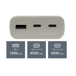 45W FAST Power Bank with USB-C Lanyard Cable 20K