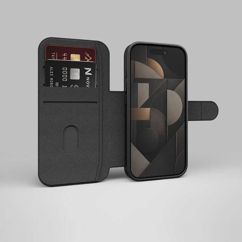 Magnetic Leather Wallet Case for iPhone 18 Pro / 17 Pro