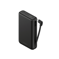 20W Semi-Solid State Power Bank with USB-C Integrated Cable 10K